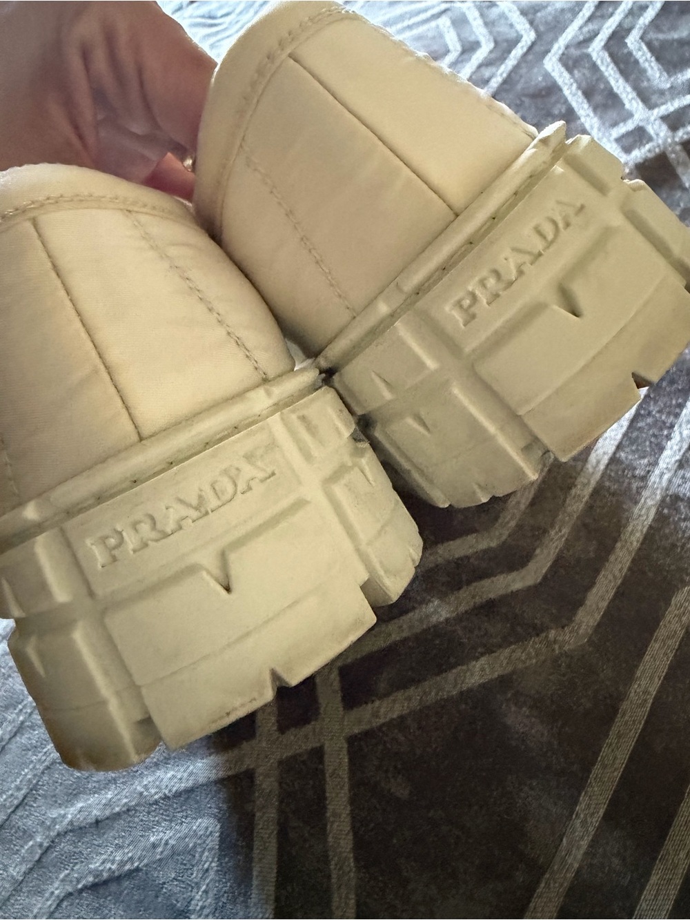 Authentic Prada White Chunky Sole Shoes - Picture 4 of 11